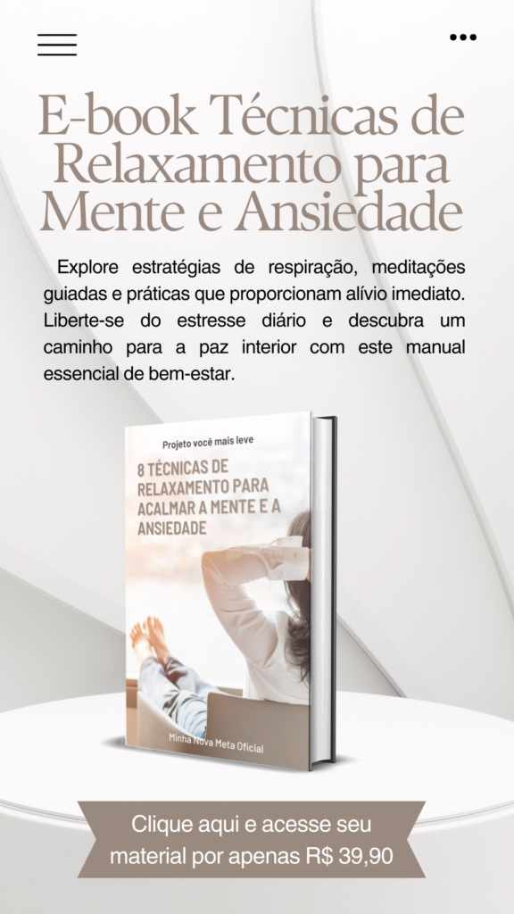 Muitas técnicas de relaxamento podem ser utilizadas com esse ebook